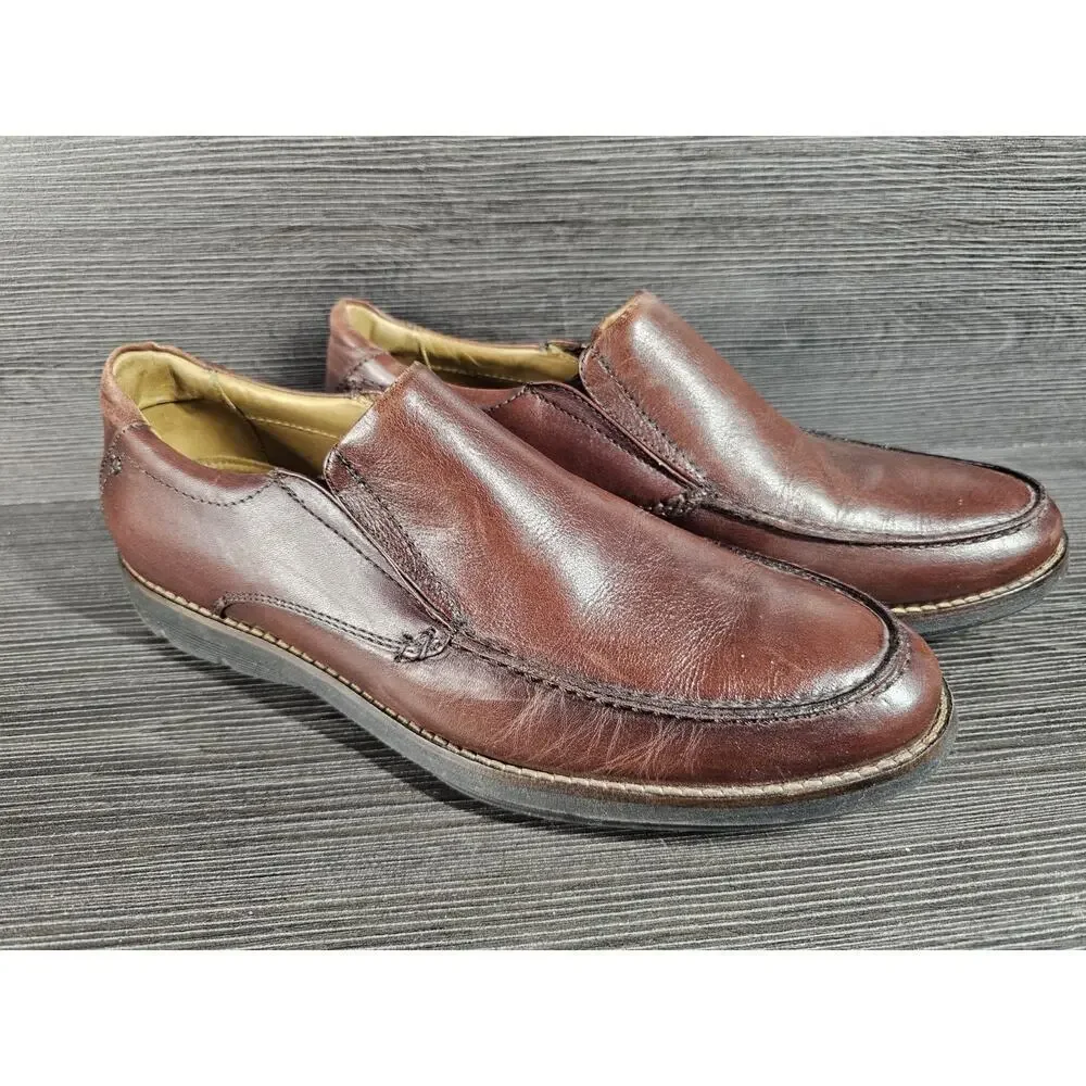 American Classic DelaRentis Handcrafted Brown Loafer Slip On Shoes Size 8M